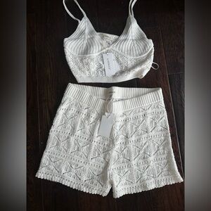 L*Space sweet talk tank & Diamond Eyes Crochet shorts Set